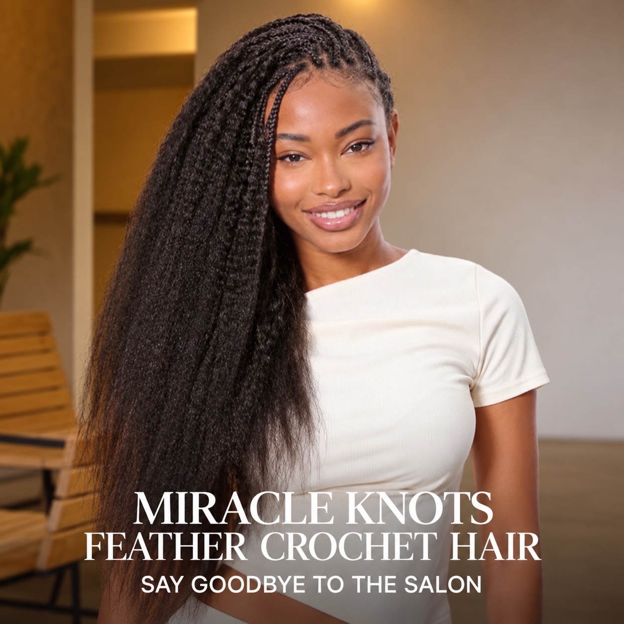 Feather Kinky Straight Crochet - Human Hair Wigs 评论和价格