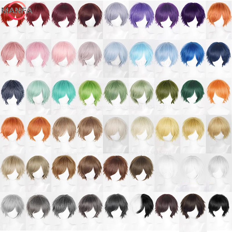 Anime 30cm Short Straight Cosp - Synthetic Braided Wigs For Black Women 评论和价格