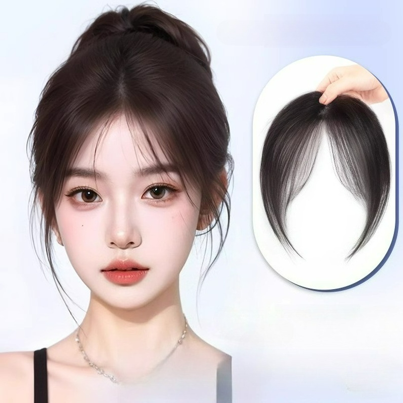 Ultra Light Human Hair Bangs F - Invisible Tape In Extensions Real Hair 评论和价格
