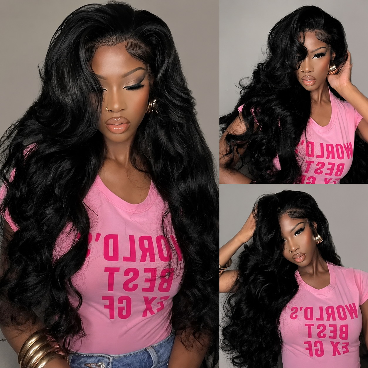 34 inch 13x4 HD Transparent La - Hd Lace Frontal Wig Human Hair Pre Plucked 评论和价格