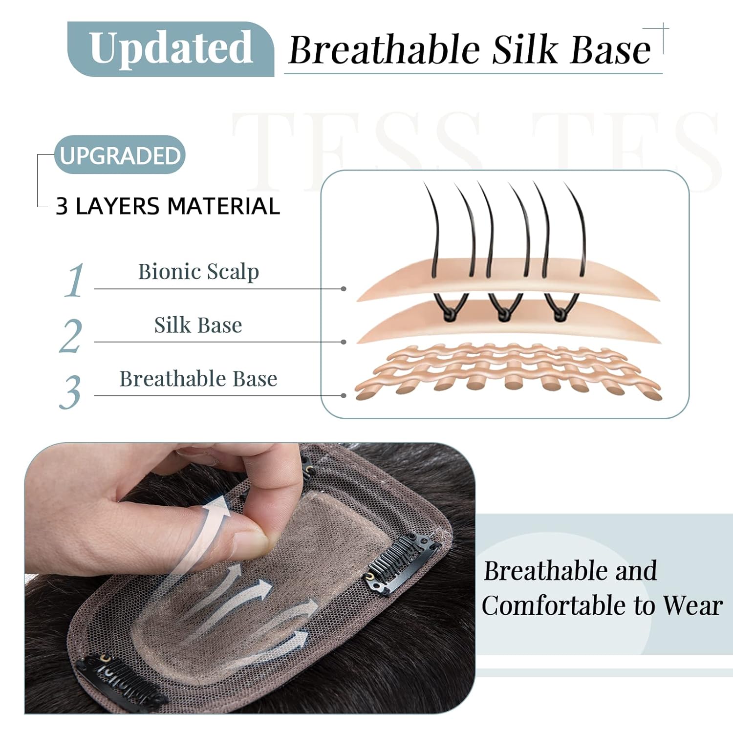 100% Remy Human Hair Toppers f - Seamless Clip In Hair Extensions Human Hair 评论和价格