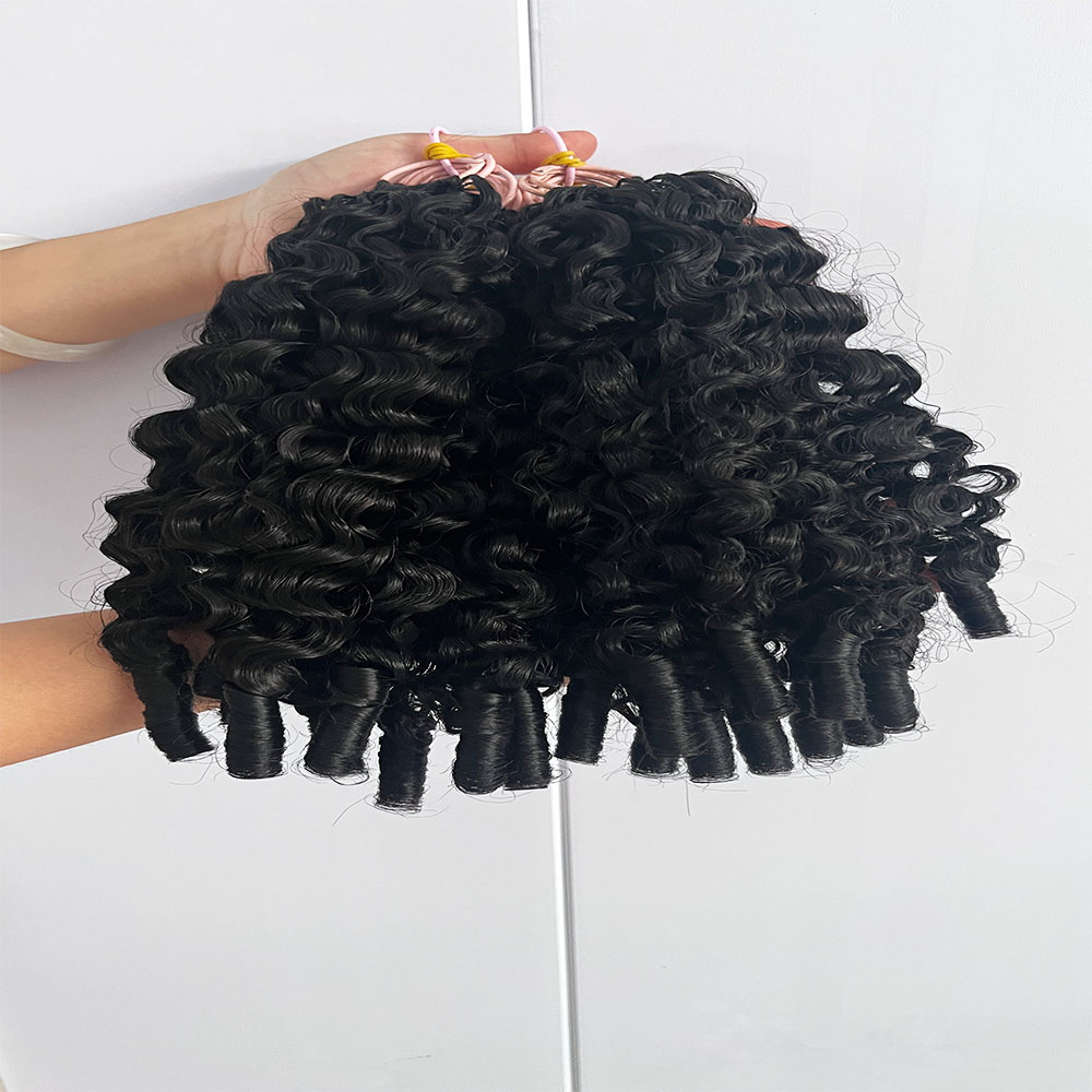 Bouncy Curly Human Hair Bundle - Hair Bundles 评论和价格